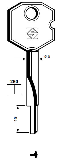 Afbeelding van Silca Stersleutel ijzer XBW5