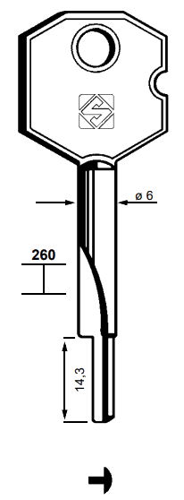 Afbeelding van Silca Stersleutel ijzer XB1