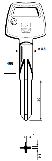 Afbeelding van Silca Stersleutel ijzer XPZ2