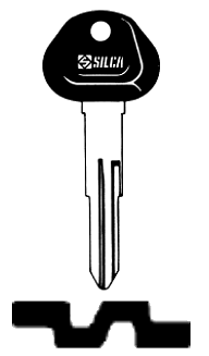 Afbeelding van Silca Autosleutel plastic kop brass DAT10RP