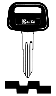 Afbeelding van Silca Autosleutel plastic kop brass DAT12RBP