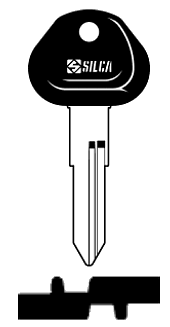 Afbeelding van Silca Autosleutel plastic kop brass DAT14P