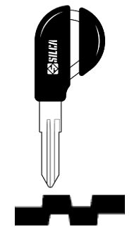 Afbeelding van Silca Autosleutel plastic kop brass DAT15DP