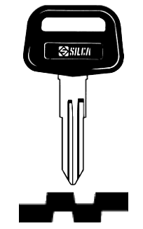 Afbeelding van Silca Autosleutel plastic kop staal DAT12BP