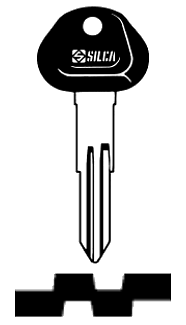 Afbeelding van Silca Autosleutel plastic kop staal DAT13P