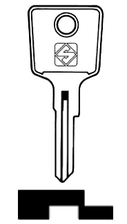 Afbeelding van Silca Autosleutel z/plastic kop staal DAT1