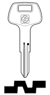 Afbeelding van Silca Autosleutel z/plastic kop staal DAT10