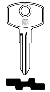 Afbeelding van Silca Autosleutel z/plastic kop staal DAT11R