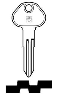 Afbeelding van Silca Autosleutel z/plastic kop staal DAT12