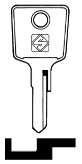 Afbeelding van Silca Autosleutel z/plastic kop staal DAT3R