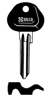 Afbeelding van Silca Autosleutel plastic kop brass DAT5P