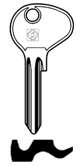 Afbeelding van Silca Autosleutel z/plastic kop staal DAT5R