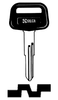 Afbeelding van Silca Autosleutel plastic kop brass DAT6BP