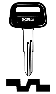 Afbeelding van Silca Autosleutel plastic kop brass DAT6RBP