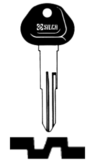 Afbeelding van Silca Autosleutel plastic kop staal DAT6RP