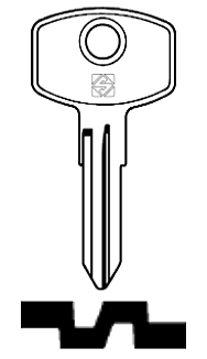 Afbeelding van Silca Autosleutel z/plastic kop staal DAT7