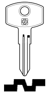 Afbeelding van Silca Autosleutel z/plastic kop staal DAT7R