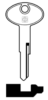 Afbeelding van Silca Autosleutel z/plastic kop staal DAT8