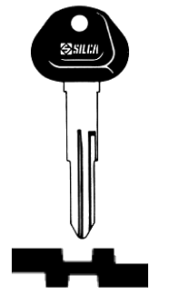 Afbeelding van Silca Autosleutel plastic kop brass DAT9RP