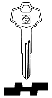 Afbeelding van Silca Autosleutel z/plastic kop staal DAT9