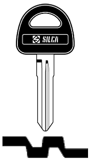 Afbeelding van Silca Autosleutel plastic kop brass SZ13RP