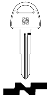 Afbeelding van Silca Autosleutel z/plastic kop brass SZ11