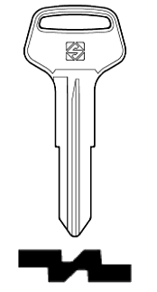 Afbeelding van Silca Autosleutel z/plastic kop brass SZ16R