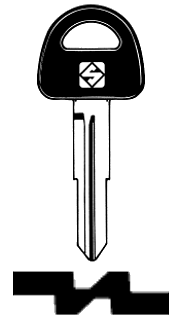 Afbeelding van Silca Autosleutel plastic kop staal SZ11RP