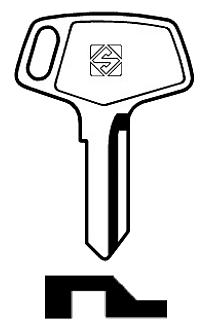 Afbeelding van Silca Autosleutel z/plastic kop staal SZ3R