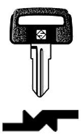 Afbeelding van Silca Autosleutel plastic kop brass SZ6P