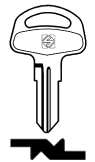 Afbeelding van Silca Autosleutel z/plastic kop staal SZ6R