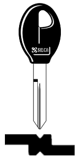 Afbeelding van Silca Autosleutel plastic kop brass NSN16RBP