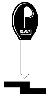 Afbeelding van Silca Autosleutel plastic kop staal NSN12BP