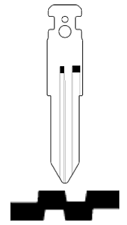 Afbeelding van Silca Autosleutel z/plastic kop brass NSN11T