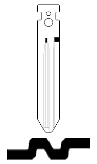 Afbeelding van Silca Autosleutel z/plastic kop brass NSN14T