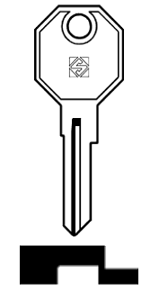 Afbeelding van Silca Autosleutel z/plastic kop staal NSN1