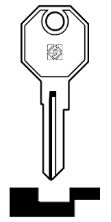 Afbeelding van Silca Autosleutel z/plastic kop staal NSN1R