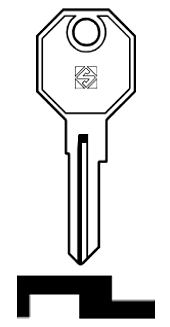 Afbeelding van Silca Autosleutel z/plastic kop staal NSN2