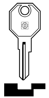 Afbeelding van Silca Autosleutel z/plastic kop staal NSN3R