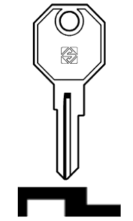 Afbeelding van Silca Autosleutel z/plastic kop staal NSN4