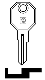 Afbeelding van Silca Autosleutel z/plastic kop staal NSN4R