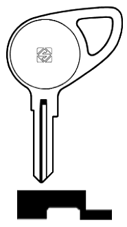 Afbeelding van Silca Autosleutel z/plastic kop staal NSN5