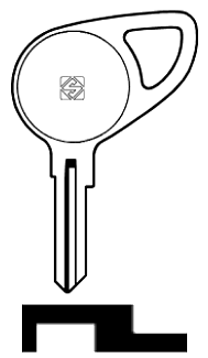 Afbeelding van Silca Autosleutel z/plastic kop staal NSN6