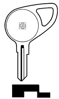 Afbeelding van Silca Autosleutel z/plastic kop staal NSN7