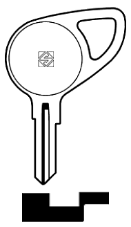 Afbeelding van Silca Autosleutel z/plastic kop staal NSN7R