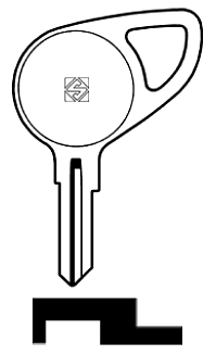 Afbeelding van Silca Autosleutel z/plastic kop staal NSN8