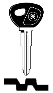 Afbeelding van Silca Transpondersleutel brass MAZ13T5 zonder chip