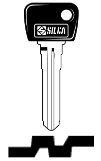 Afbeelding van Silca Autosleutel plastic kop brass MAZ11RBP