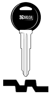 Afbeelding van Silca Autosleutel plastic kop brass MAZ13AP