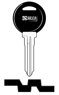 Afbeelding van Silca Autosleutel plastic kop brass MAZ17AP